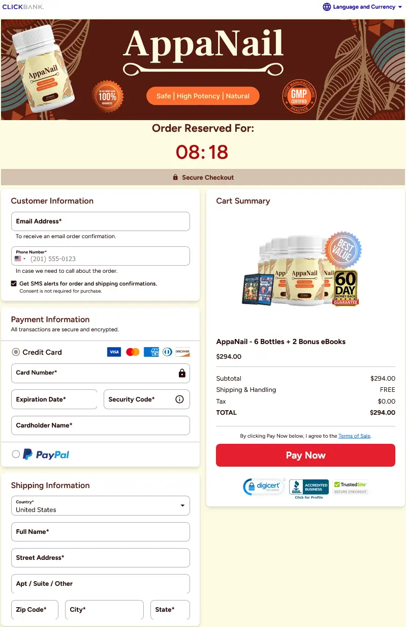 AppaNail  Secure-Checkout